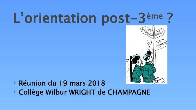 Orientation post 3ème