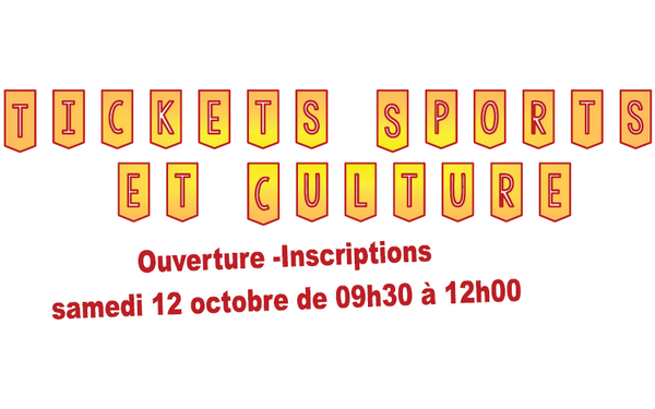 Tickets Sports & Culture – Automne 2019