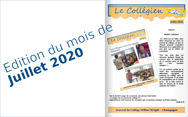 Journal le collégien – Juillet 2020